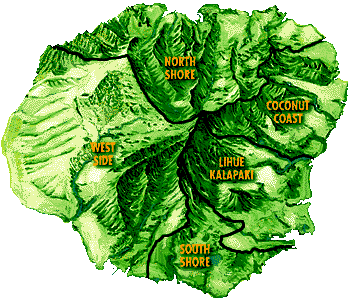Kauai Island Image Map