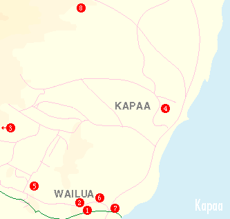 Kapaa-Wailua Area Map