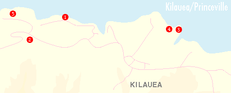 Kilauea/Princeville Map